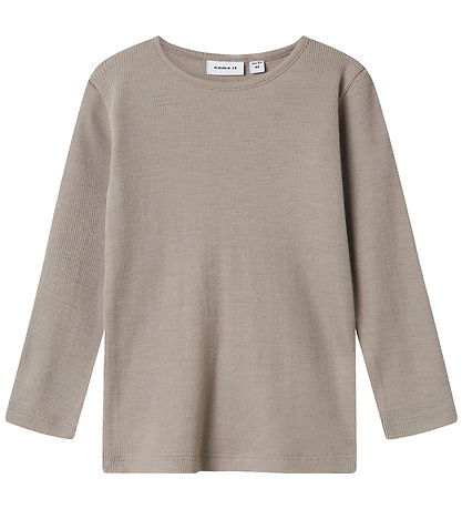 Name It Blouse - Wool/Silk - Rib - NmmWossa - Satellite