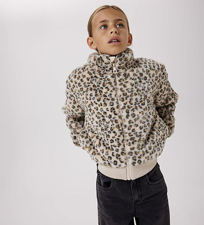 Veste Name It - Fourrure imitée - NkfMila - Oxford Tan/Leo Veste Name It - Fourrure imitée - NkfMila - Oxford Tan/Leo