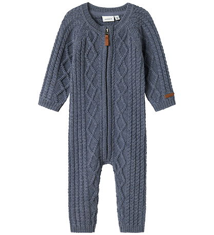 Name It Jumpsuit - Wool - Knitted - NbmWrilla - Folkstone Grey Name It Jumpsuit - Wool - Knitted - NbmWrilla - Folkstone Grey
