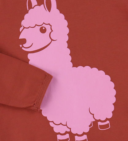 Blouse DYR-Cph - Rugissement d'animal - Dk Brick Lama Buddy Blouse DYR-Cph - Rugissement d'animal - Dk Brick Lama Buddy