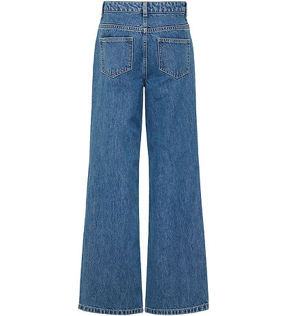 Kids Only Jeans - Wide - KogJuicy - Medium+ Blue Denim/Letters