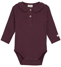 Fixoni Bodysuit l/s - Rib - Grape Wine Fixoni Bodysuit l/s - Rib - Grape Wine