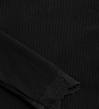 Creamie Bluse - Rib - Modell/Baumwolle - Schwarz