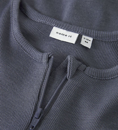 Name It Nightsuit - Wool/Silk - Rib - NbmWossa - Folkstone Grey