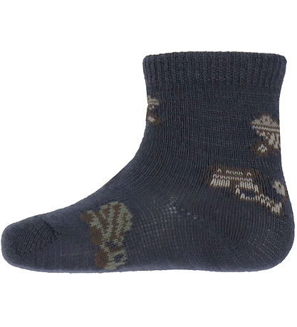 Name It Socks - Wool/Cotton - 4-Pack - NbmWak - Folkstone Gray/