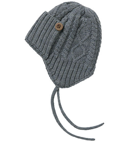 Name It Beanie - Wool/Cotton - NbmWrilla - Folkstone Grey Name It Beanie - Wool/Cotton - NbmWrilla - Folkstone Grey