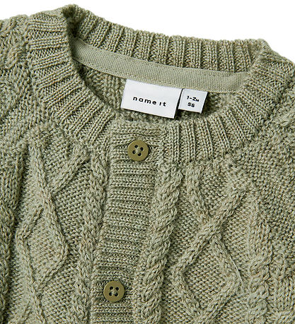 Name It Cardigan - Wol - Gebreid - NbmWrilla - Gedroogd Sage Name It Cardigan - Wol - Gebreid - NbmWrilla - Gedroogd Sage