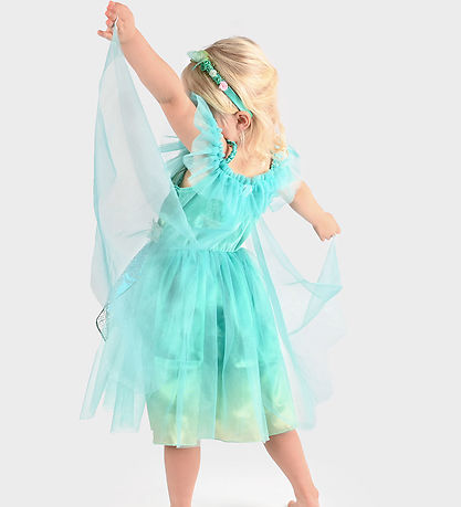 Den Goda Fen Costume - Dress Bow Tie Fairy - Blue