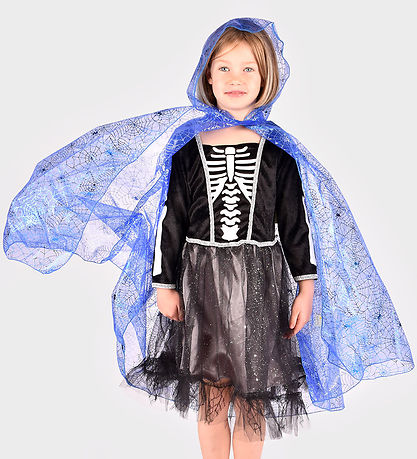 Den Goda Fen Costume - Cape Spiderweb - Blue Den Goda Fen Costume - Cape Spiderweb - Blue