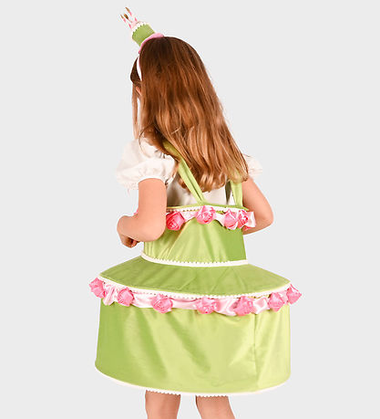 Den Goda Fen Costume - Dress Cake w Diadem - Green