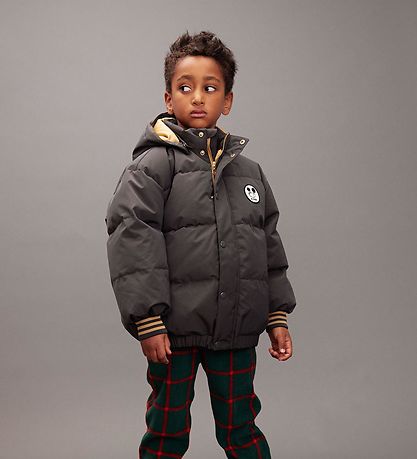 Mini Rodini Winterjacke - Ritzratz Patch Pouf - Schwarz