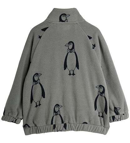 Mini Rodini Fleece Jacket - Penguin - Grey