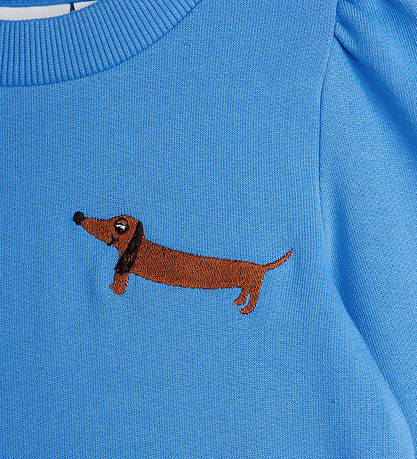 Mini Rodini Klänning - Svett - Dog - Blå