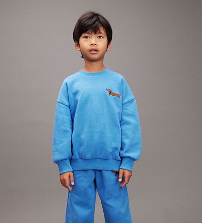 Mini Rodini Sweatshirt - Dog - Blue