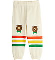 Mini Rodini Sweatpants - Bear Stripe - Off-White Mini Rodini Sweatpants - Bear Stripe - Off-White