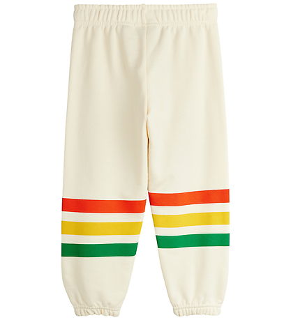 Mini Rodini Collegehousut - Bear Stripe - Off-White Mini Rodini Collegehousut - Bear Stripe - Off-White