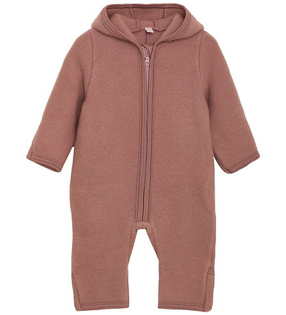 Huttelihut Pramsuit - Wool fleece - Burlwood w. Ears Huttelihut Pramsuit - Wool fleece - Burlwood w. Ears
