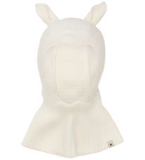 Huttelihut Balaclava - Ull - 1-lag - Off-White m. Ører Huttelihut Balaclava - Ull - 1-lag - Off-White m. Ører