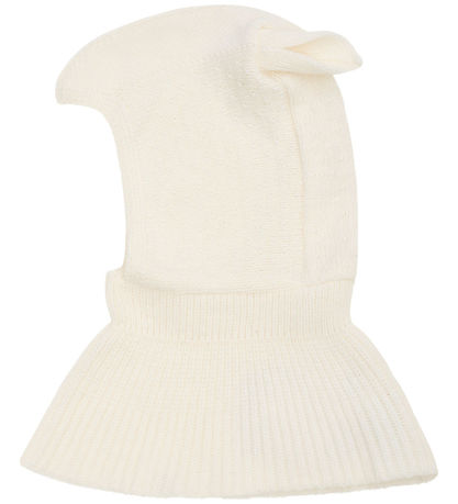 Cagoule Huttelihut - Laine - 1-couche - Off-White av. Oreilles Cagoule Huttelihut - Laine - 1-couche - Off-White av. Oreilles