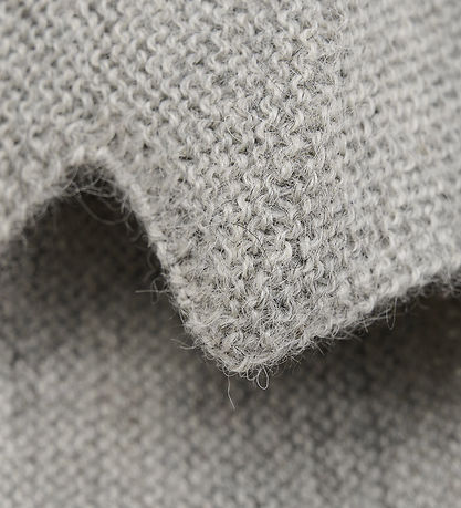 Huttelihut Baby Hat w. Pom-Pom - Alpaca wool - Knitted - Grey Me