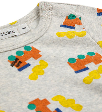 Body m/l Bobo Choses - Choo Choo partout - Light Grey Heather Body m/l Bobo Choses - Choo Choo partout - Light Grey Heather