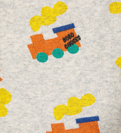 Bobo Choses Leggings - Tschu-Tschu überall - Light Grey Heather