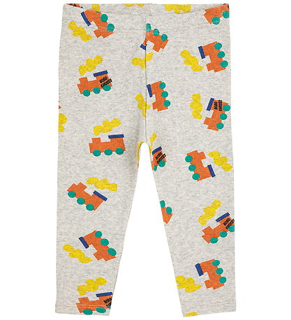 Bobo Choses Leggings - Tschu-Tschu überall - Light Grey Heather