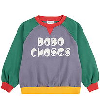 Bobo Choses Sweatshirt - Color Block Ranglan - Multicolour Bobo Choses Sweatshirt - Color Block Ranglan - Multicolour