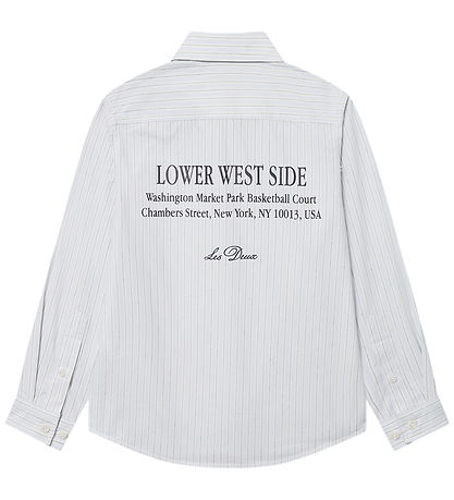 Les Deux Shirt - Kent Print Stripe - Xenon Blue