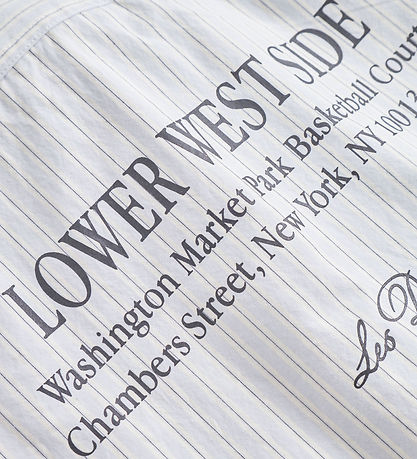 Les Deux Shirt - Kent Print Stripe - Xenon Blue