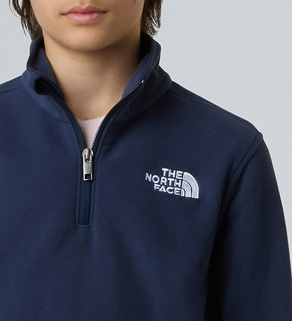 The North Face Fleece Trui - Glacier - 1/4 Zip - Top Navy The North Face Fleece Trui - Glacier - 1/4 Zip - Top Navy