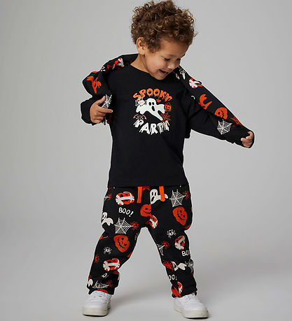 Name It Sweatpants - NmnOpal - Black w. Print