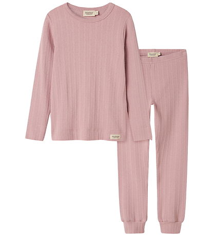 Ensemble de Pyjama MarMar - Soft Berry av. Pointelle Ensemble de Pyjama MarMar - Soft Berry av. Pointelle