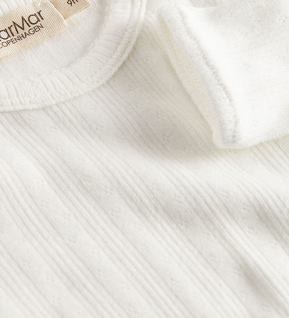MarMar Bodysuit l/s - Rib - Benedicte - Gentle White MarMar Bodysuit l/s - Rib - Benedicte - Gentle White