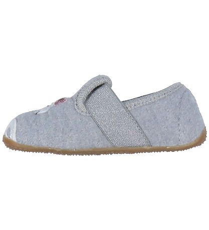 Living Kitzbühel Slippers - Wool - Hellgrau w. Unicorn