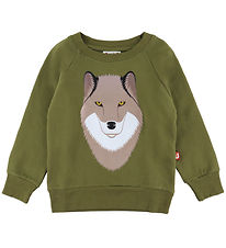 DYR-Cph Sweatshirt - Animal Bellow - Olive Wolf DYR-Cph Sweatshirt - Animal Bellow - Olive Wolf