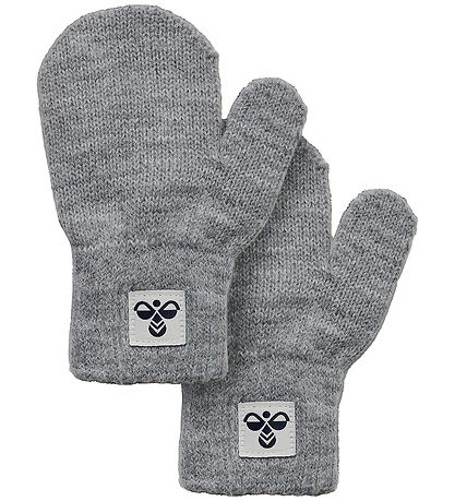 Hummel Mittens - 2-Pack - Knitted - HmlMini - Grey Melange Hummel Mittens - 2-Pack - Knitted - HmlMini - Grey Melange