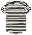 Indian Blue Jeans T-shirt - Light Grey Melange w. Stripes