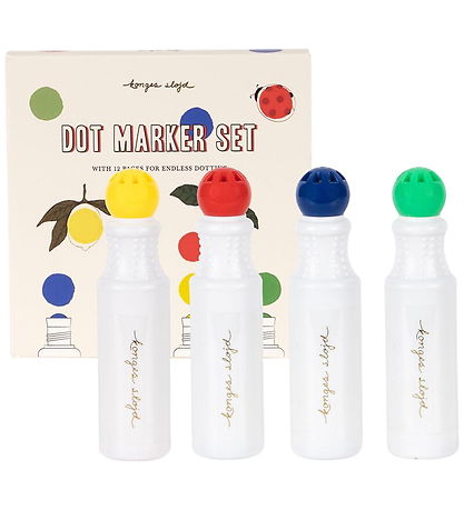 Konges Sløjd Markers w. Drawing sheet - Dot Marker - Multi