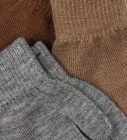 Konges Sløjd Handskar - Ull/Akryl - Filla - 3-pack - Grey Melang