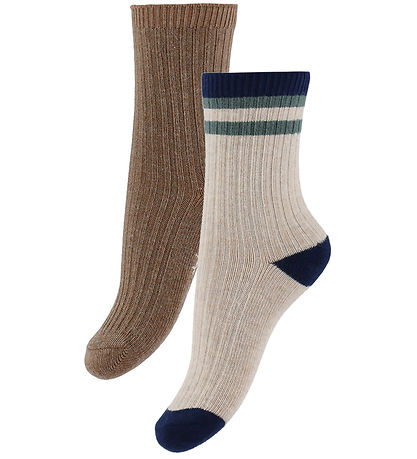 Konges Sløjd Socks - 2-Pack - Rib - Navy Stripe Konges Sløjd Socks - 2-Pack - Rib - Navy Stripe