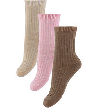 Chaussettes Konges Sløjd - 3 Pack - Rib - Rose Mix Chaussettes Konges Sløjd - 3 Pack - Rib - Rose Mix