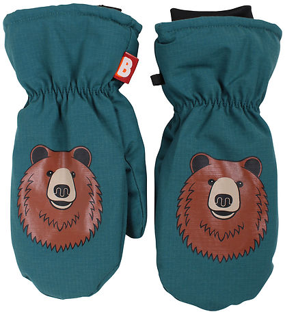 DYR-Cph Mittens w. Fleece - DYRPaw - DK Slate w. Brown Bear DYR-Cph Mittens w. Fleece - DYRPaw - DK Slate w. Brown Bear