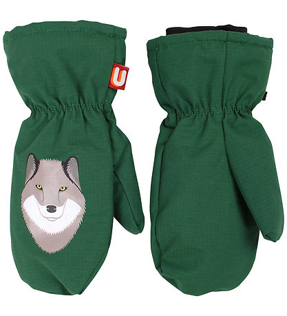 DYR-Cph Mittens w. Fleece - DYRPaw - DK Pine w. Wolf DYR-Cph Mittens w. Fleece - DYRPaw - DK Pine w. Wolf