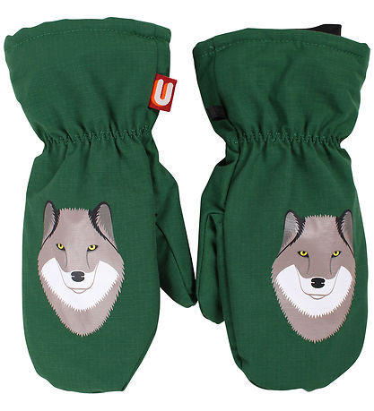 DYR-Cph Mittens w. Fleece - DYRPaw - DK Pine w. Wolf DYR-Cph Mittens w. Fleece - DYRPaw - DK Pine w. Wolf