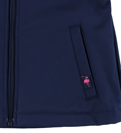 DYR-Cph Softshell Jacket - Wildlife - Navy w. Flamingo
