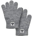 Hummel Handskar - 2-pack - Stickad - HmlJr - Gråmelerad Hummel Handskar - 2-pack - Stickad - HmlJr - Gråmelerad