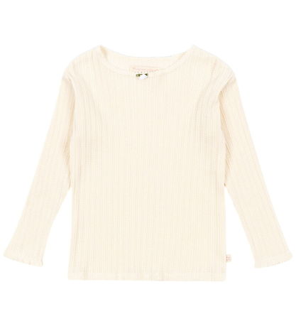 Konges Sløjd Blouse - Rib - Papin - Antique White m. Pointelle Konges Sløjd Blouse - Rib - Papin - Antique White m. Pointelle