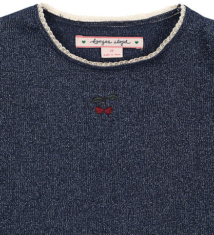 Konges Sløjd Bluse - Roli - Mood Indigo m. Glitzer