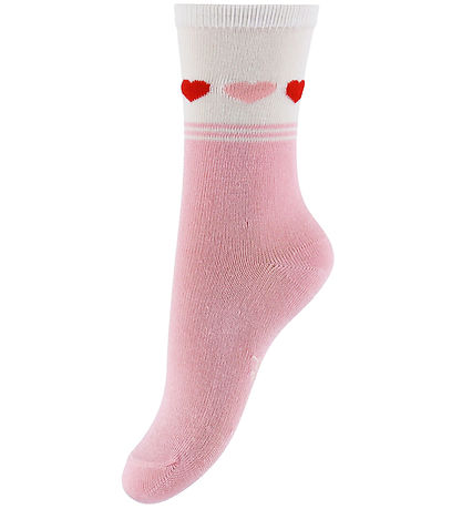 Chaussettes Konges Sløjd - Bambou - 2 Pack - Heart Chaussettes Konges Sløjd - Bambou - 2 Pack - Heart